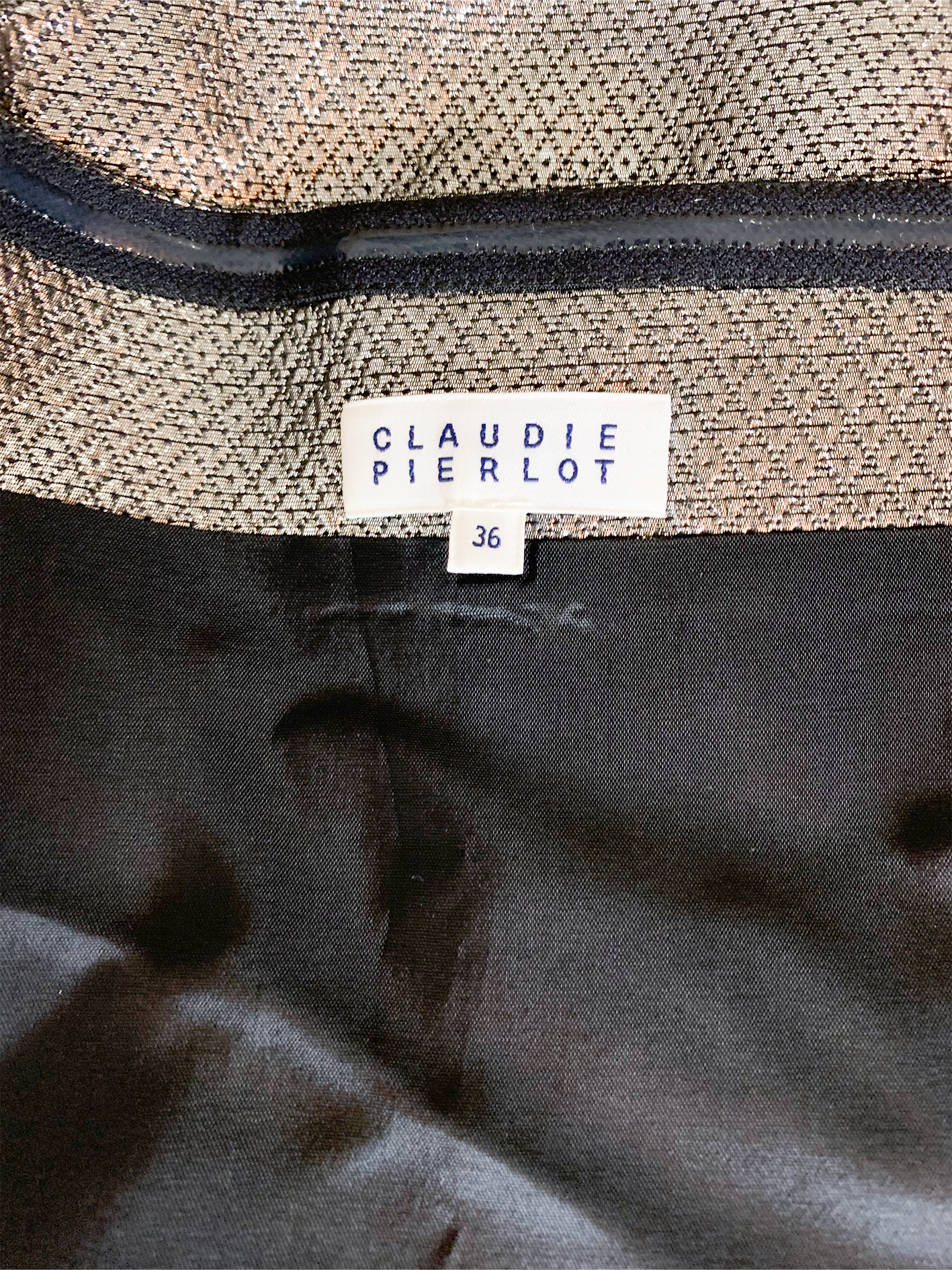 Robe bustier argentée Claudie Pierlot