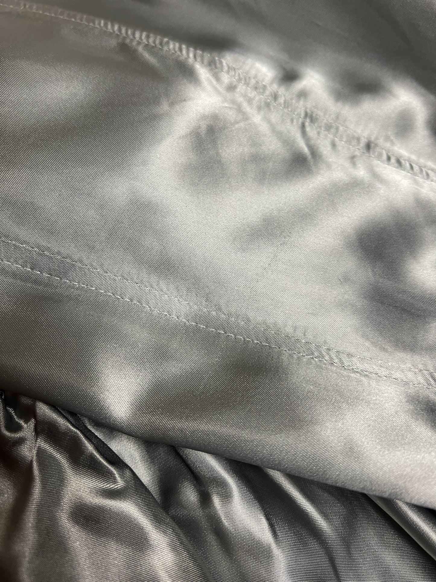 Chemisier Blouse Vintage Années 80 90 Péplum Argenté (Col Mao) - Fabriqué France - T 40/42