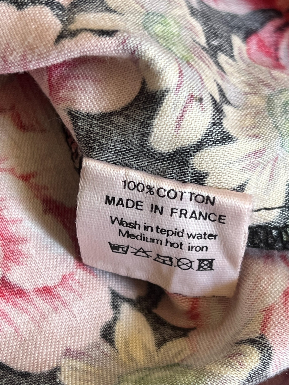 Blouse Vintage Années 80/90 Frank et Fils Paris – Fleurs & Manches Ballon – 100% Coton Made in France – T.36/38