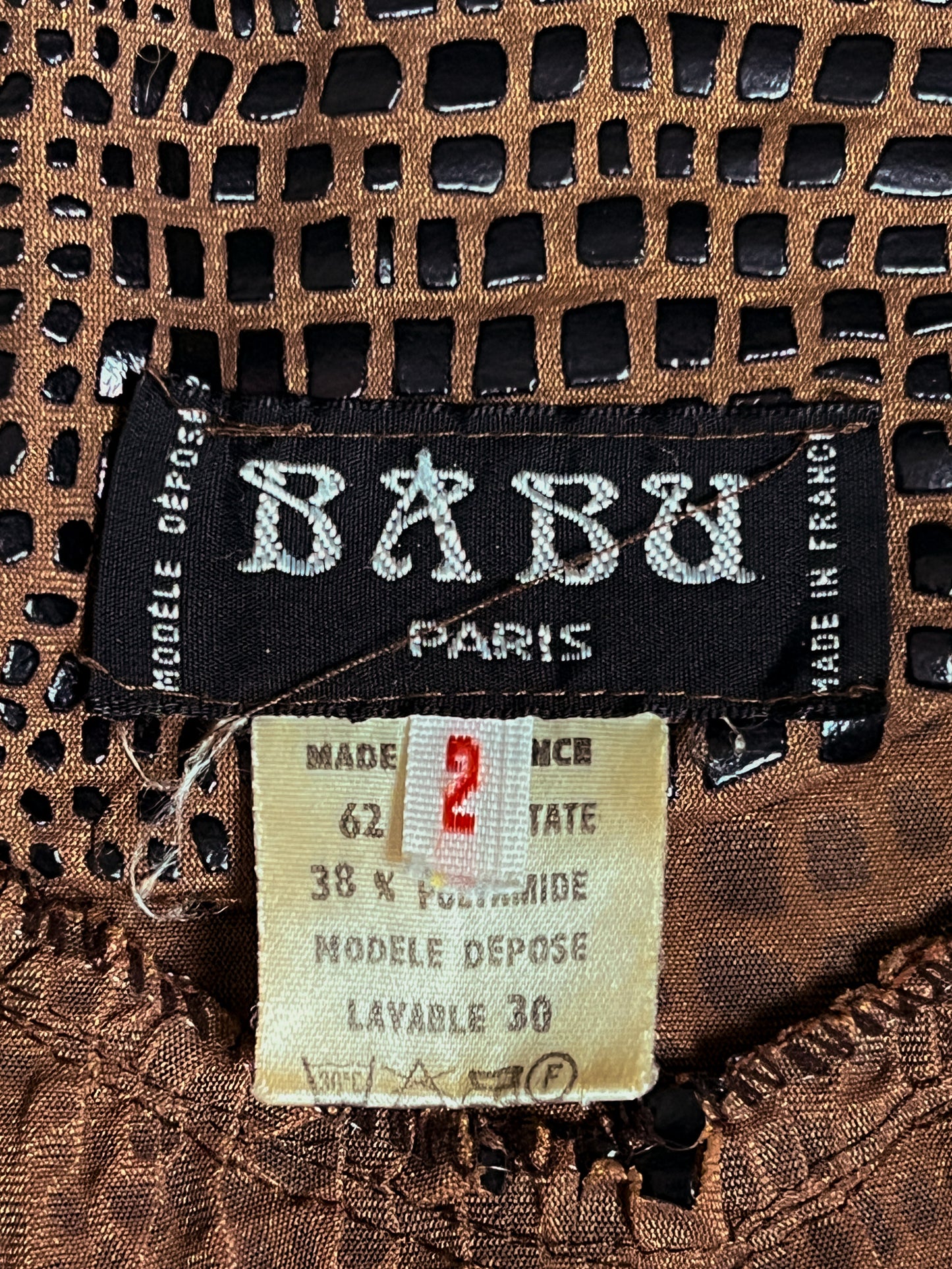 Cardigan Veste Vintage Années 80 - Manches Chauve-Souris - Épaulettes - Imprimé Relief Babu T40