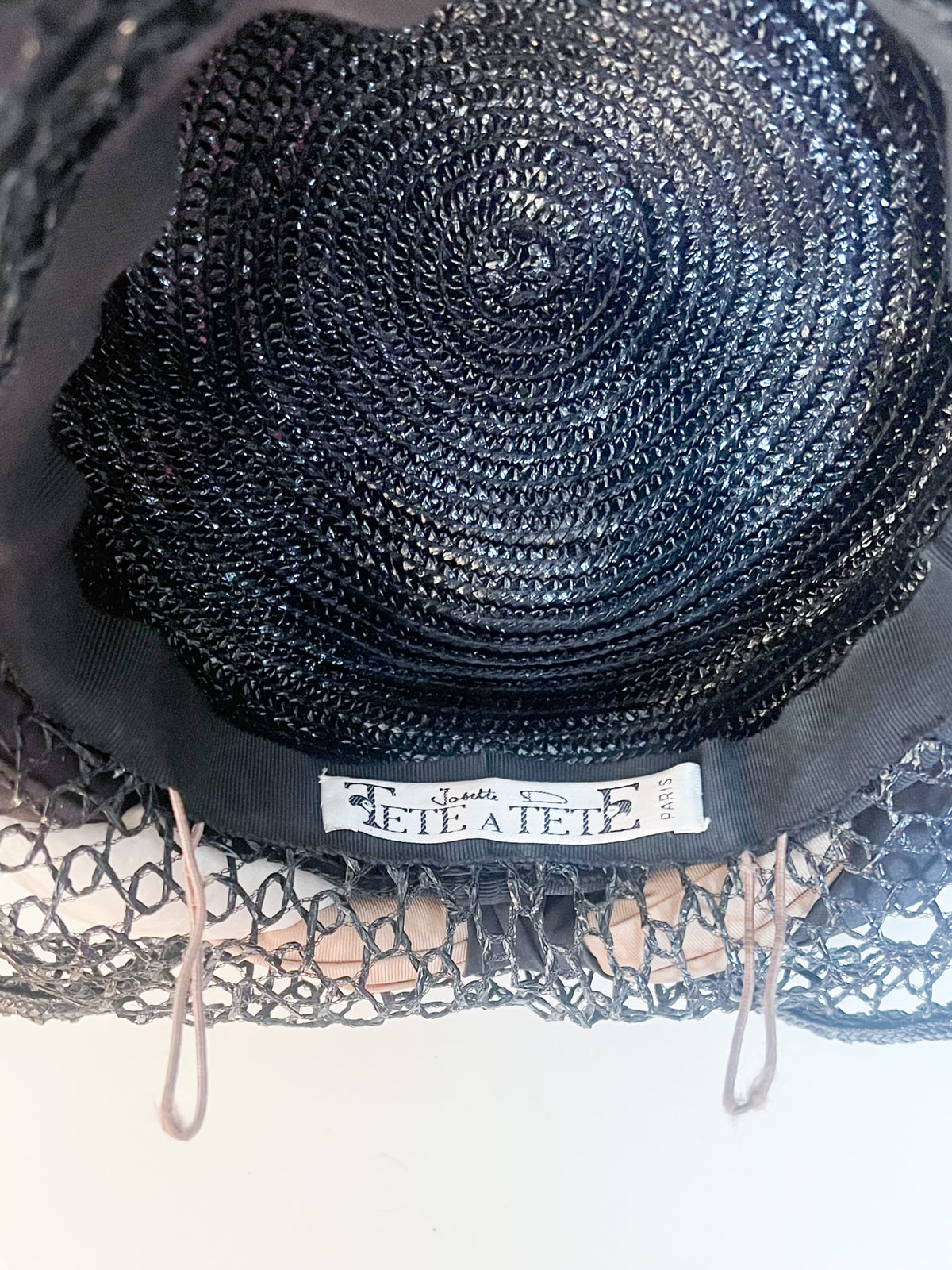 Chapeau de cérémonie vintage Josette D. Paris "Spécial Chignon"