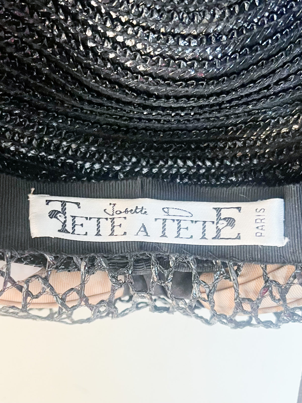 Chapeau de cérémonie vintage Josette D. Paris "Spécial Chignon"
