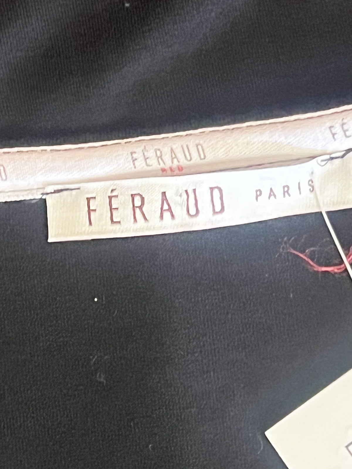 Robe vintage 90s/2000s Louis Féraud à imprimé baroque & liseré doré