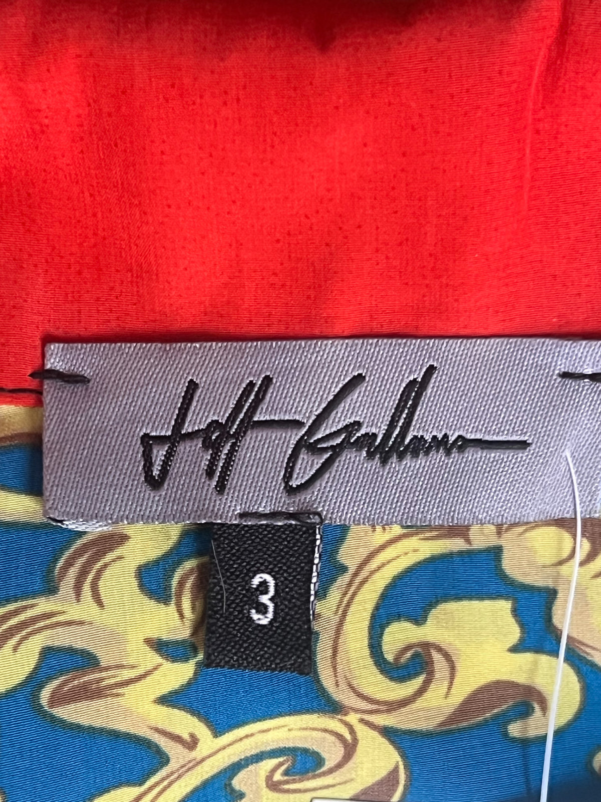 Chemise Vintage Années 90 — Imprimé Foulard Baroque — Made in France — Jeff Gallano "Caraïbe"— T3 (40/42)