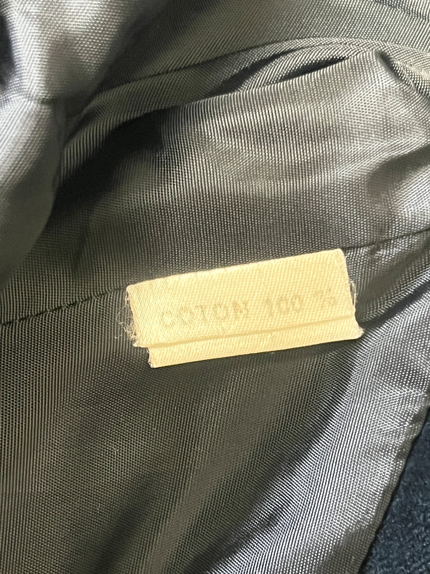 Veste Blazer Vintage années 90 Cintrée Velours de Coton Bleu Marine - Doublure Viscose - Chic Classique T40 (L)