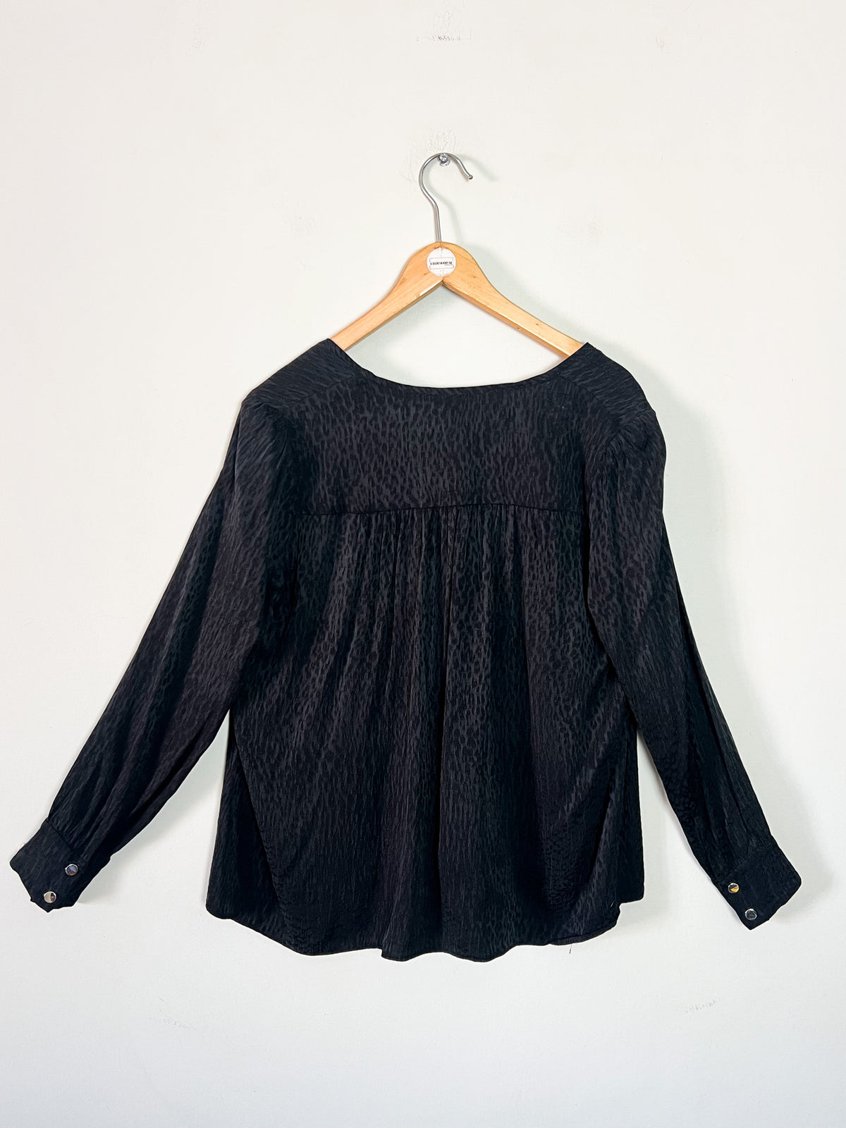 Blouse fluide noire motif reptile ba&sh modèle Liz T. 1 (S/M)