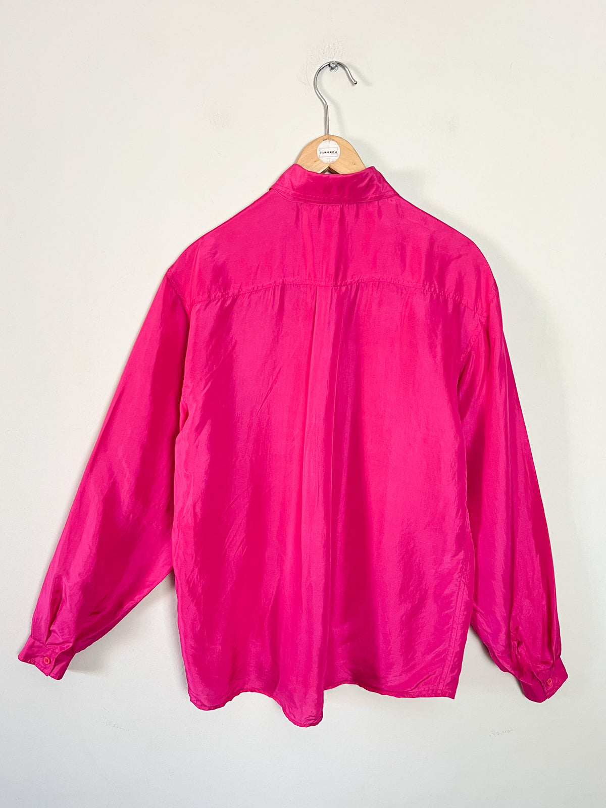 Chemisier vintage 80s pure soie rose fuchsia Lu.Lu T40 / 42