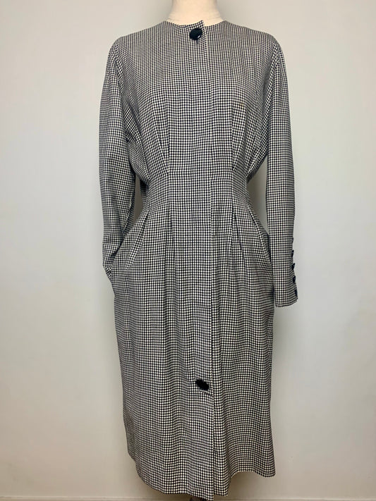 Robe structurée motifs pied de poule en laine et cachemire Akris