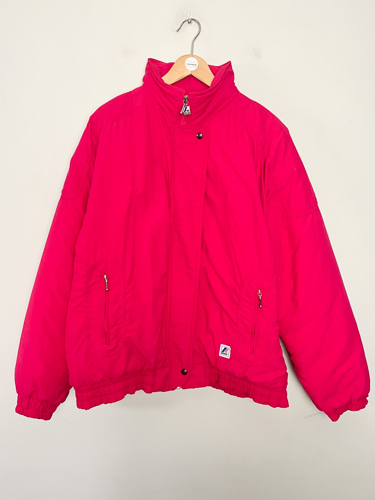 Blouson K-WAY Vintage Années 80 90 Rose Fuchsia - Collector- T. 42