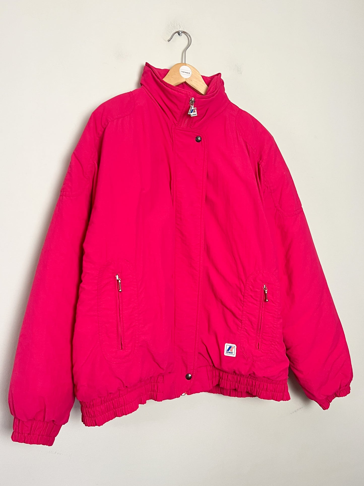 Blouson K-WAY Vintage Années 80 90 Rose Fuchsia - Collector- T. 42