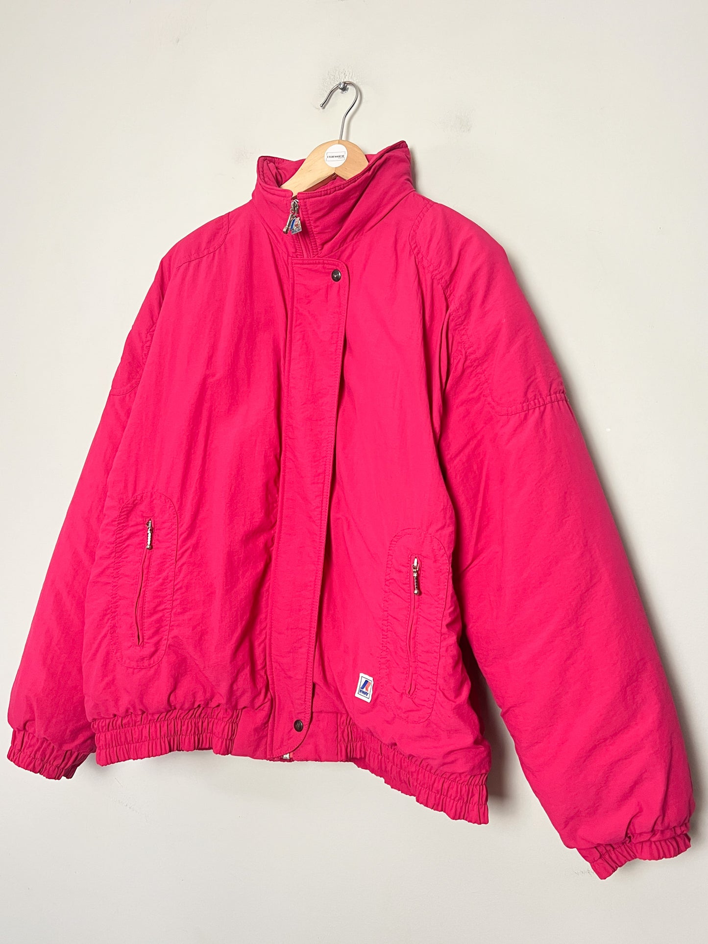 Blouson K-WAY Vintage Années 80 90 Rose Fuchsia - Collector- T. 42