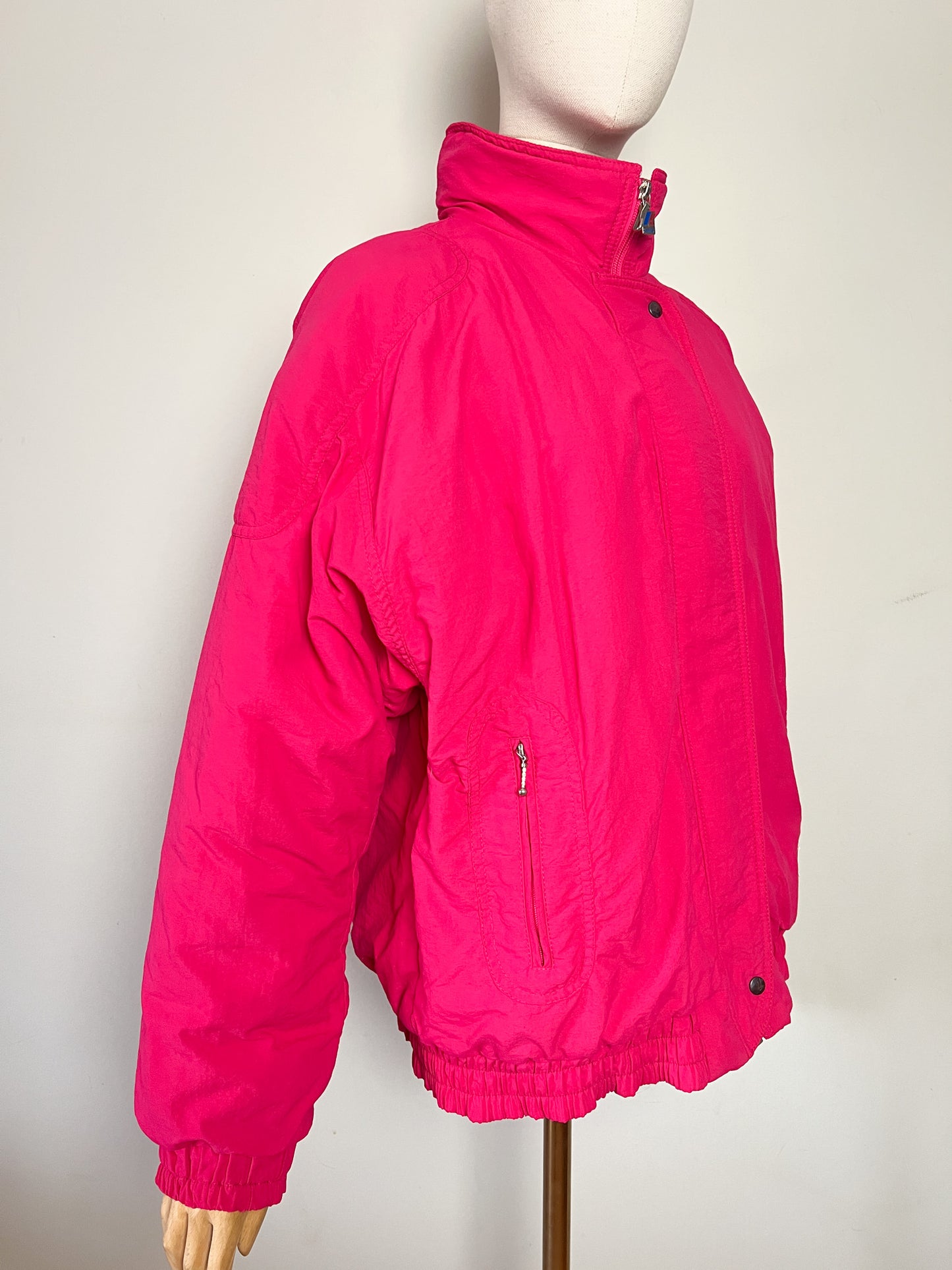 Blouson K-WAY Vintage Années 80 90 Rose Fuchsia - Collector- T. 42