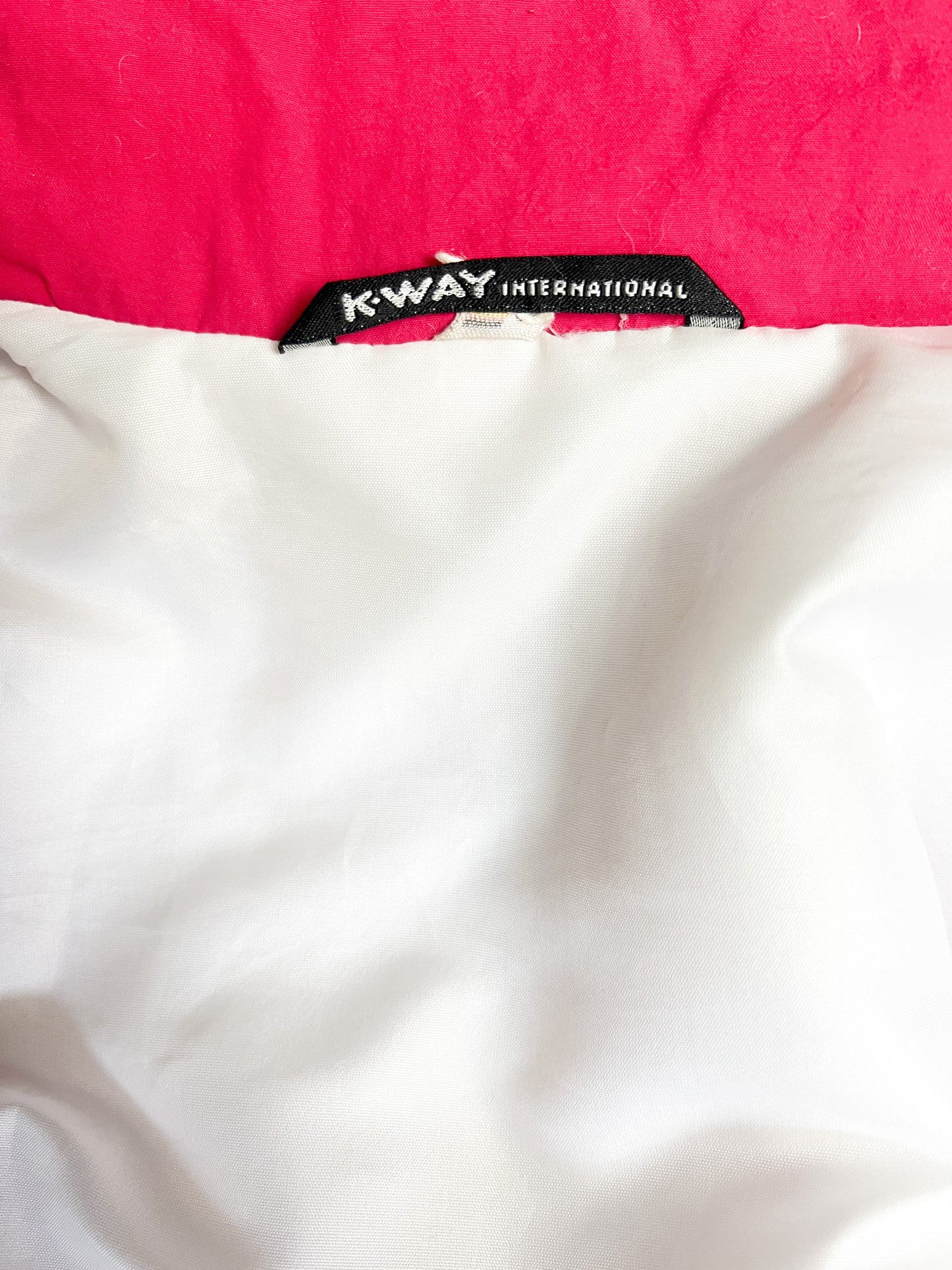 Blouson K-WAY Vintage Années 80 90 Rose Fuchsia - Collector- T. 42