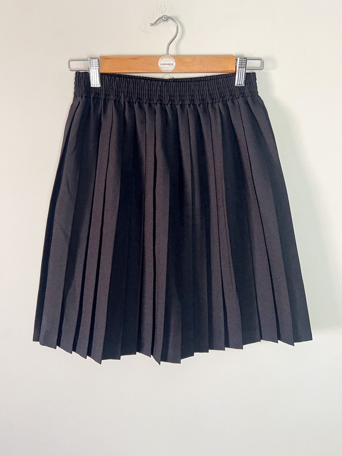 Jupe plissée noire vintage années 80 style preppy schoolgirl T34 36