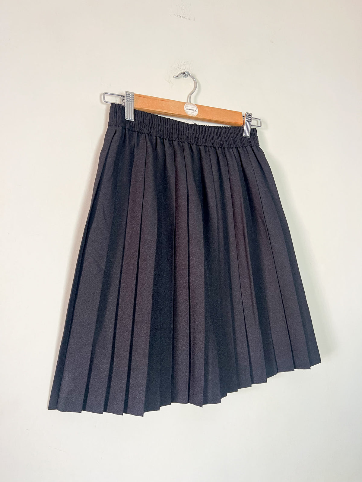 Jupe plissée noire vintage années 80 style preppy schoolgirl T34 36