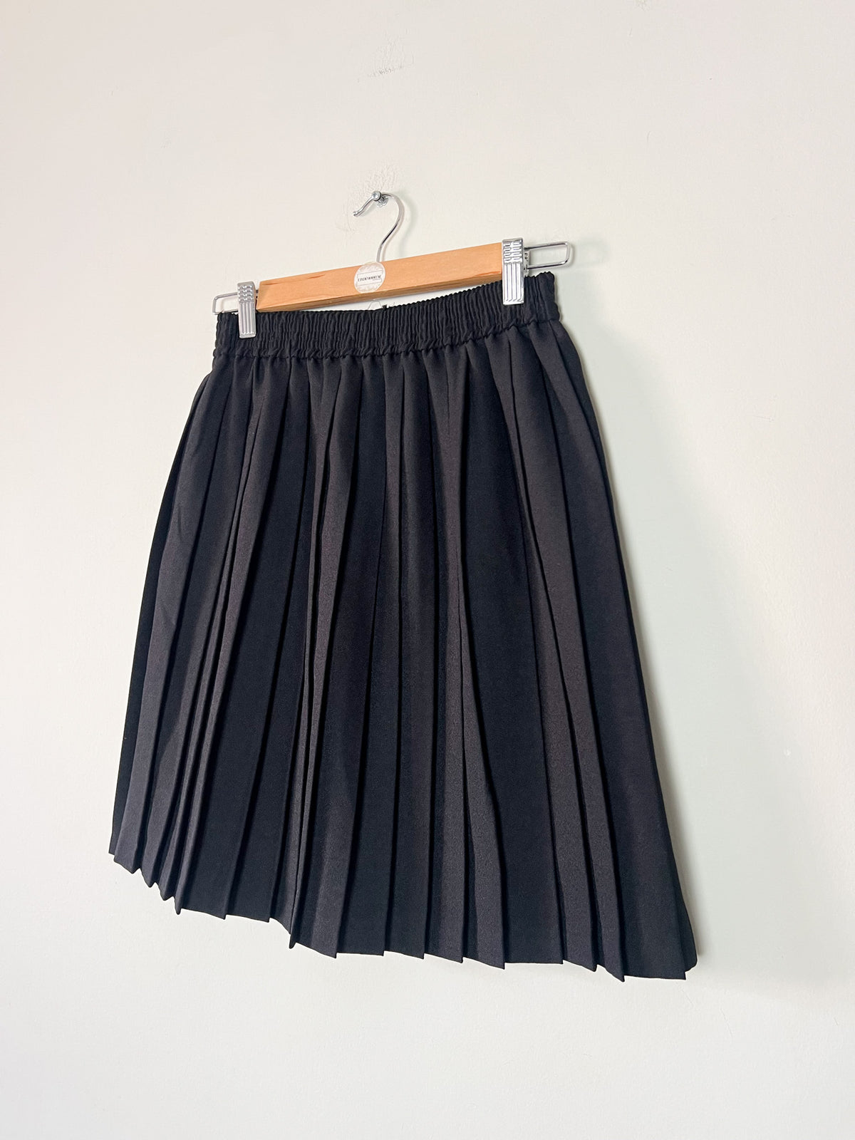 Jupe plissée noire vintage années 80 style preppy schoolgirl T34 36