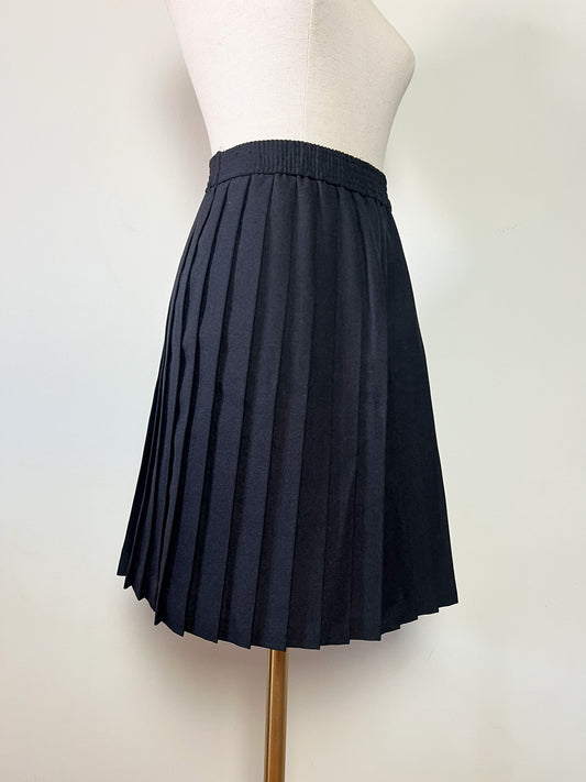 Jupe plissée noire vintage années 80 style preppy schoolgirl T34 36