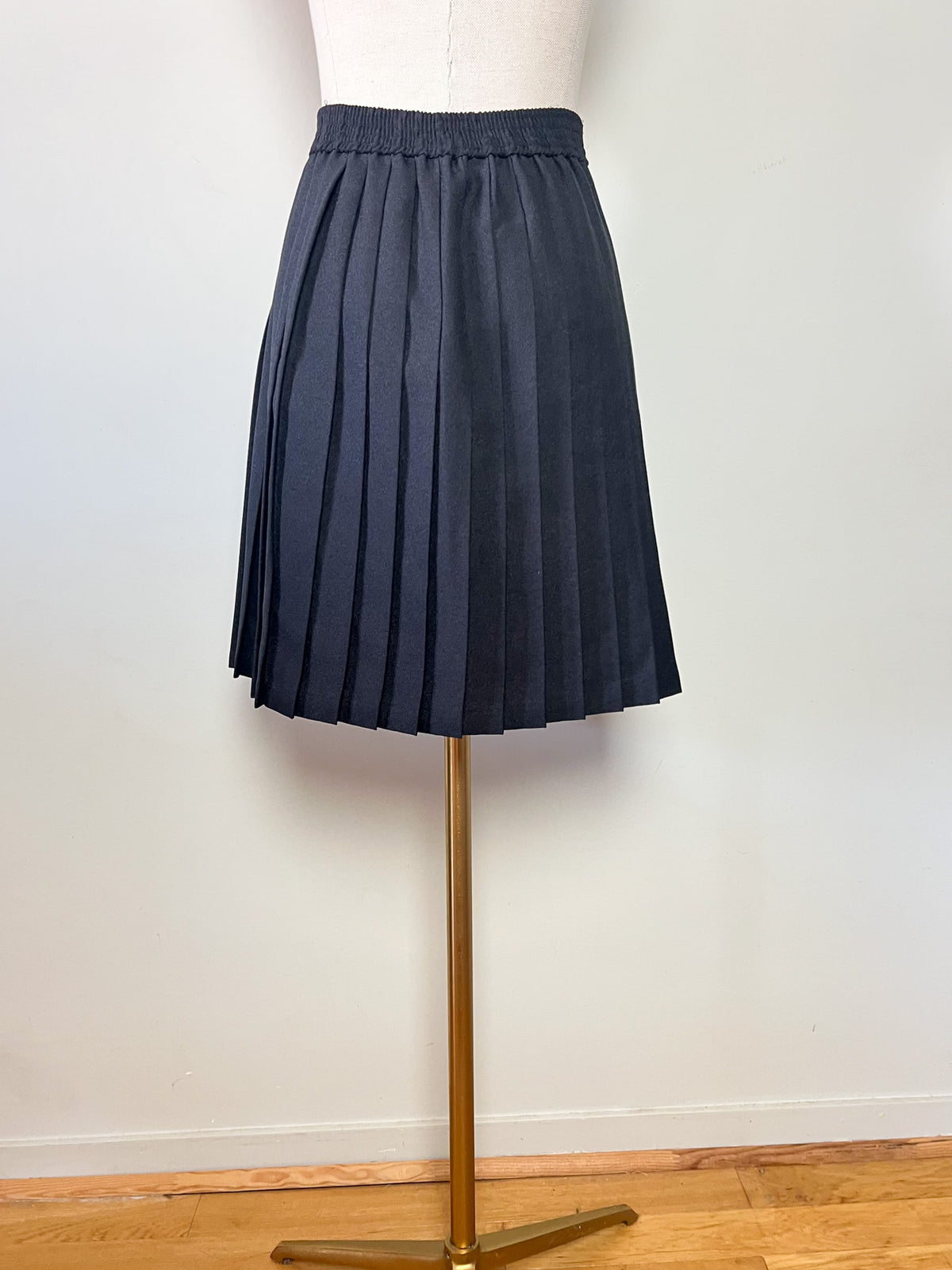 Jupe plissée noire vintage années 80 style preppy schoolgirl T34 36