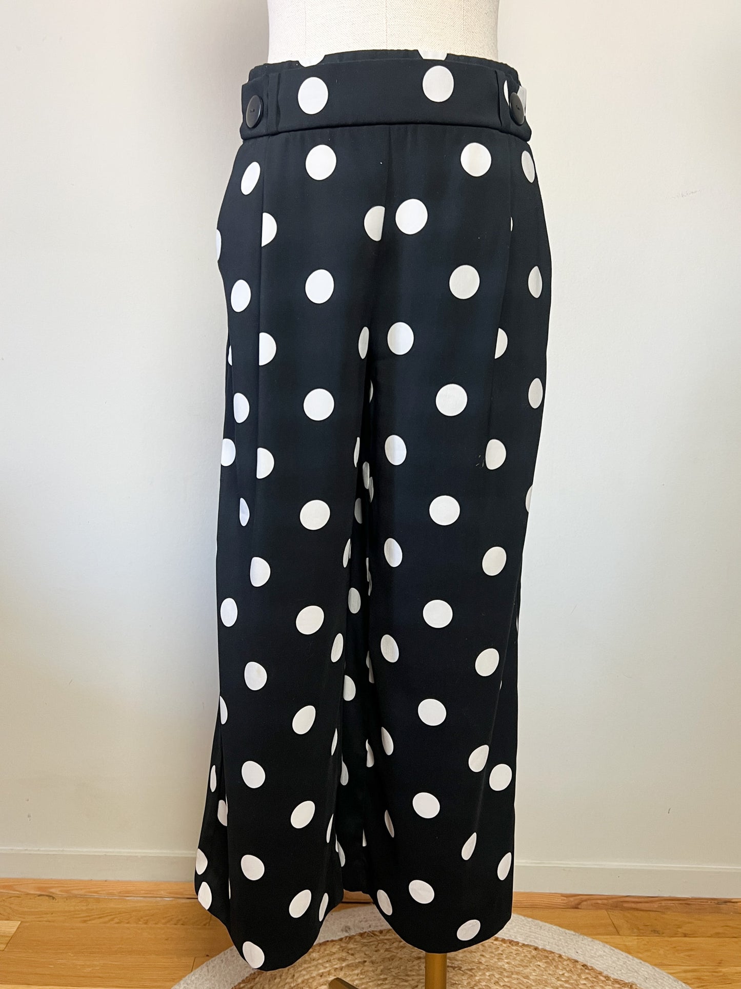 Pantalon fluide palazzo à pois - Zara - Taille S