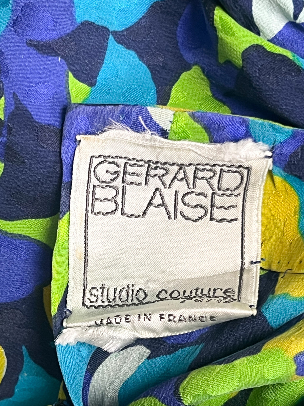 Robe vintage en soie Gérard Blaise Studio Couture Paris T42/44