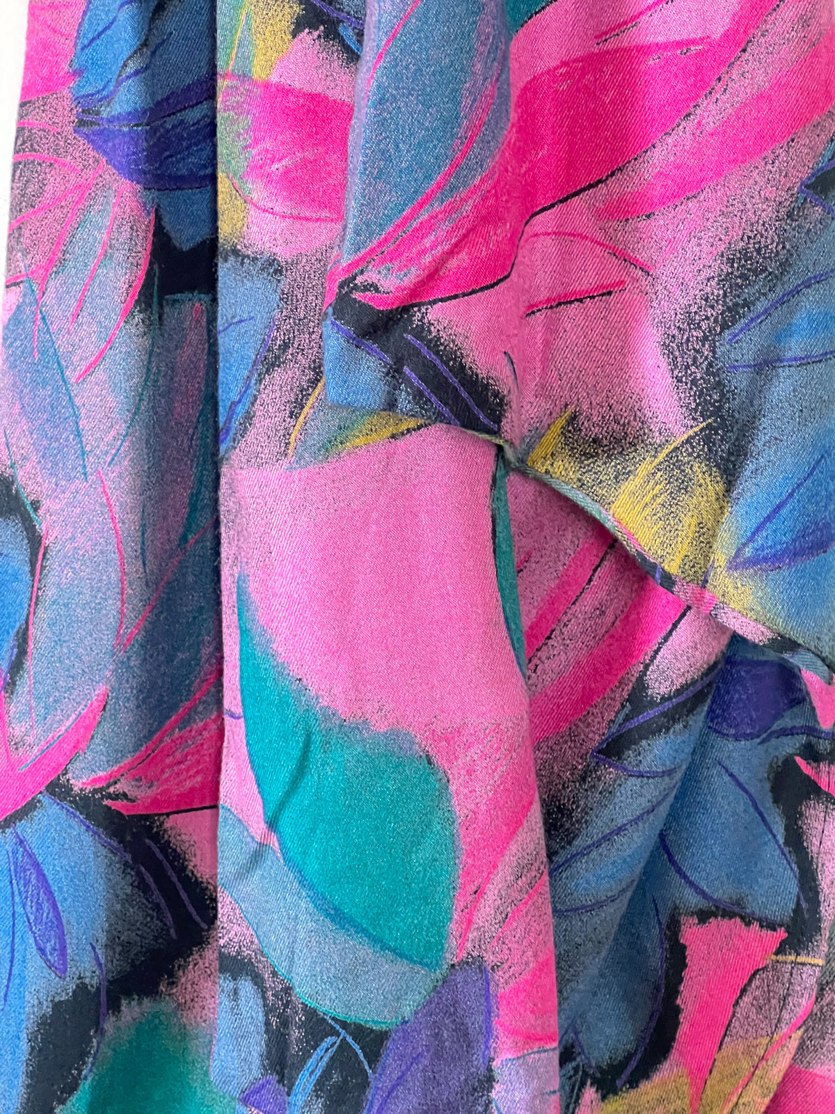 Robe midi portefeuille vintage 80s Alouette Paris Made in France 100% viscose (T36)