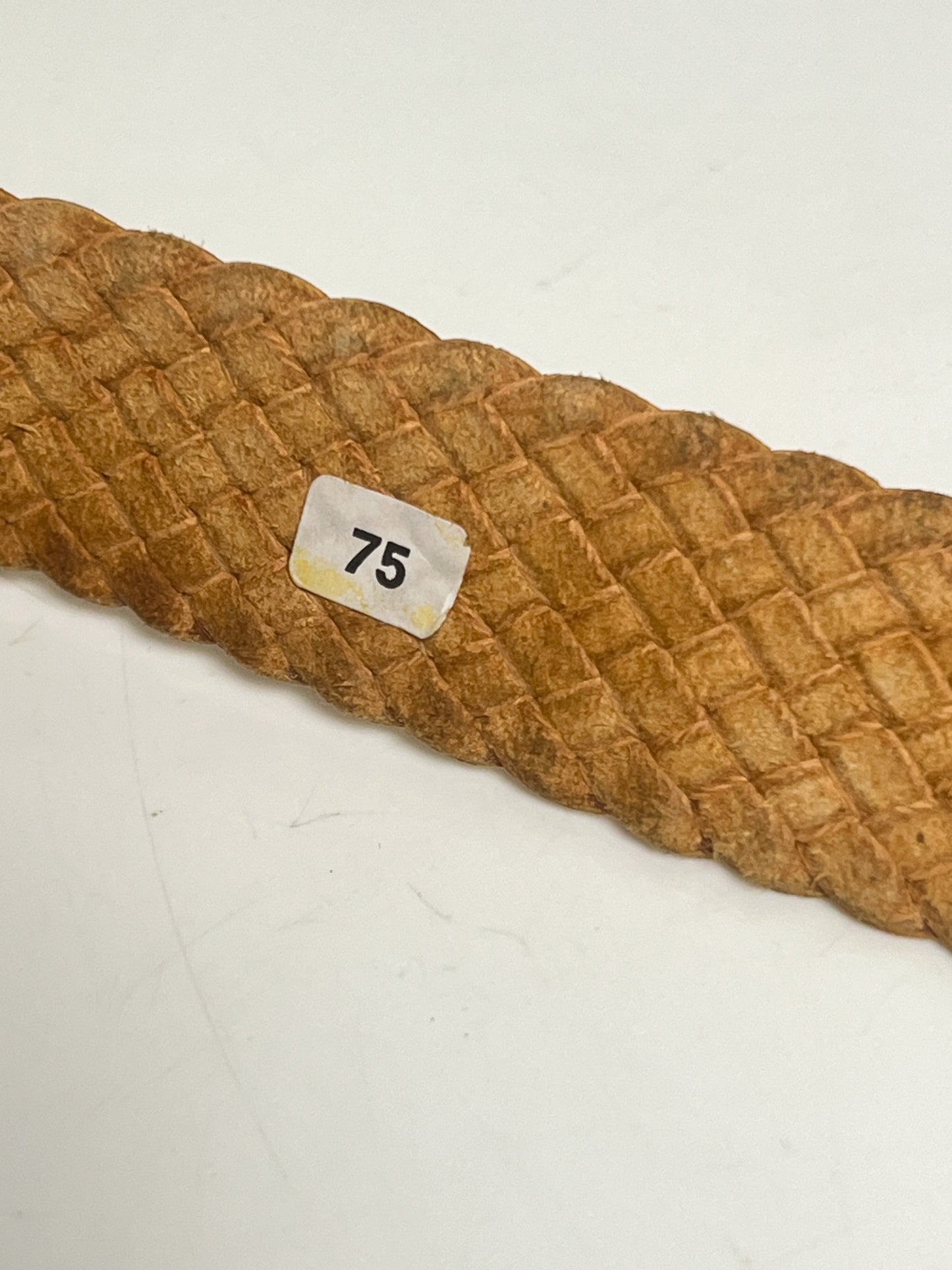 Ceinture Vintage Jaune en Cuir de Chèvre Tressé - Taille 75 - Made in France