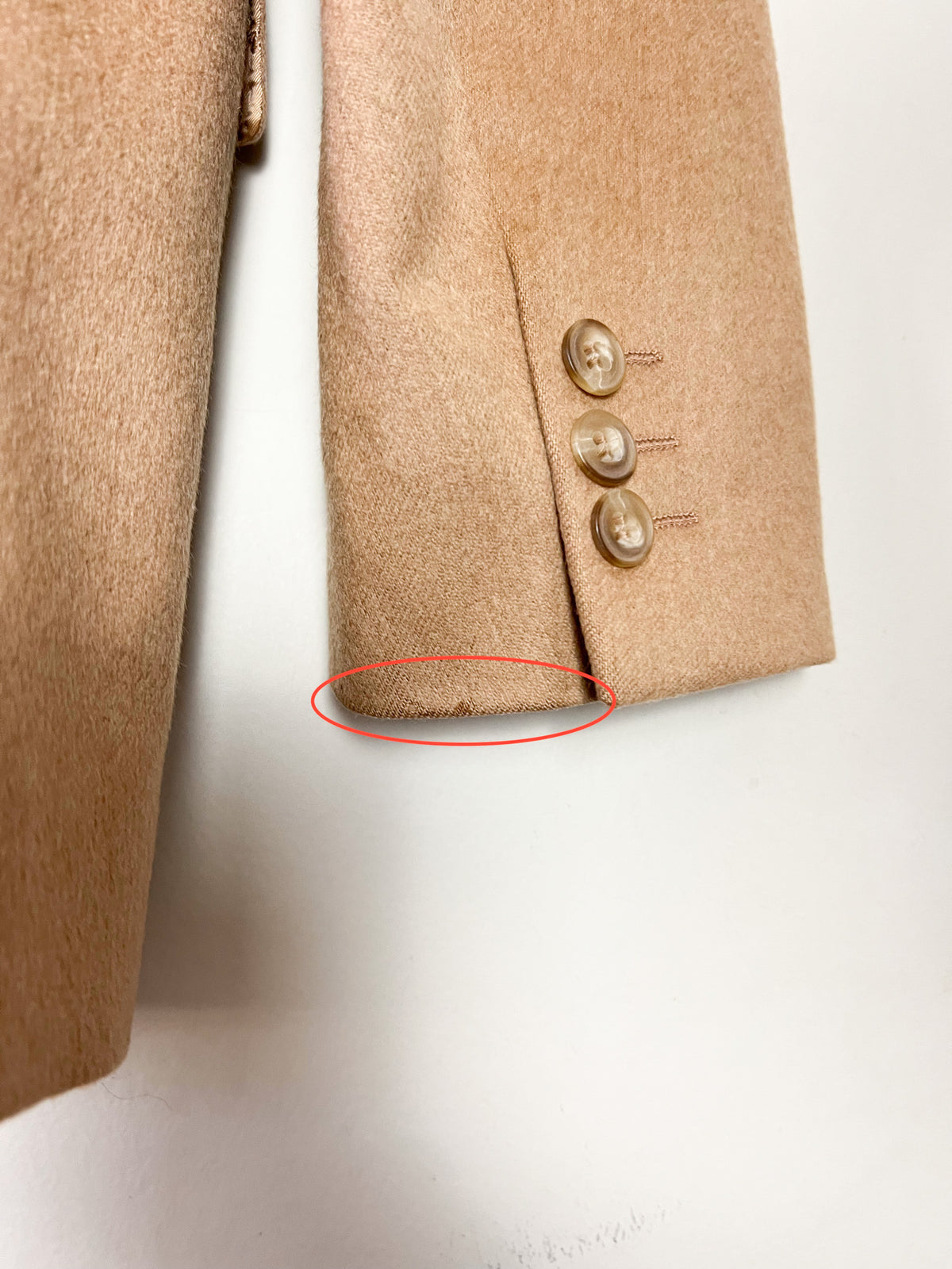 Veste blazer Max Mara en drap de chameau vintage — Beige chamois (T. 38)