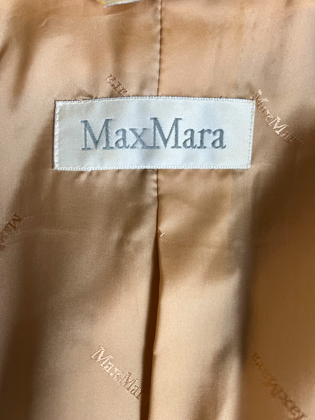 Veste blazer Max Mara en drap de chameau vintage — Beige chamois (T. 38)