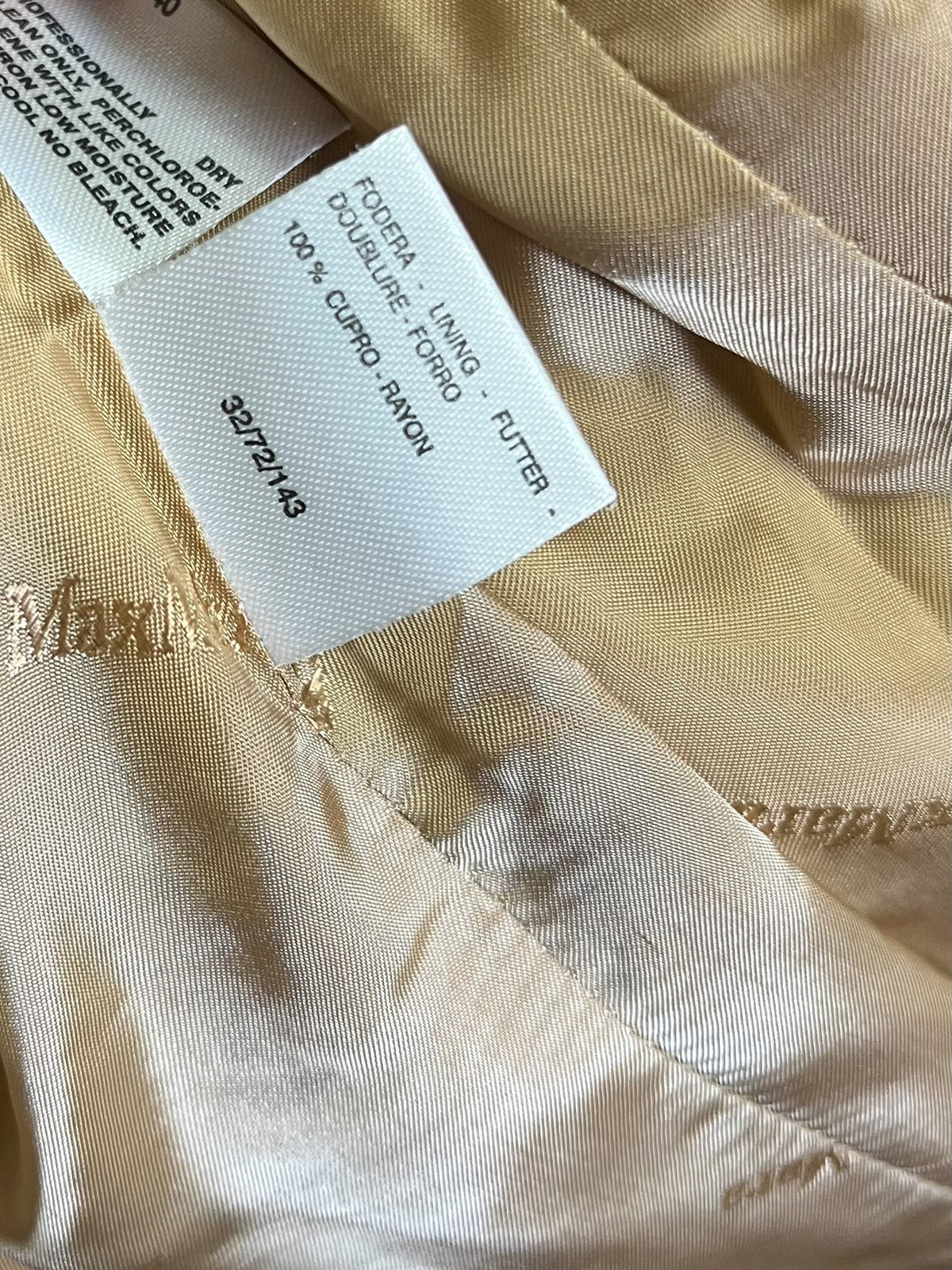 Veste blazer Max Mara en drap de chameau vintage — Beige chamois (T. 38)