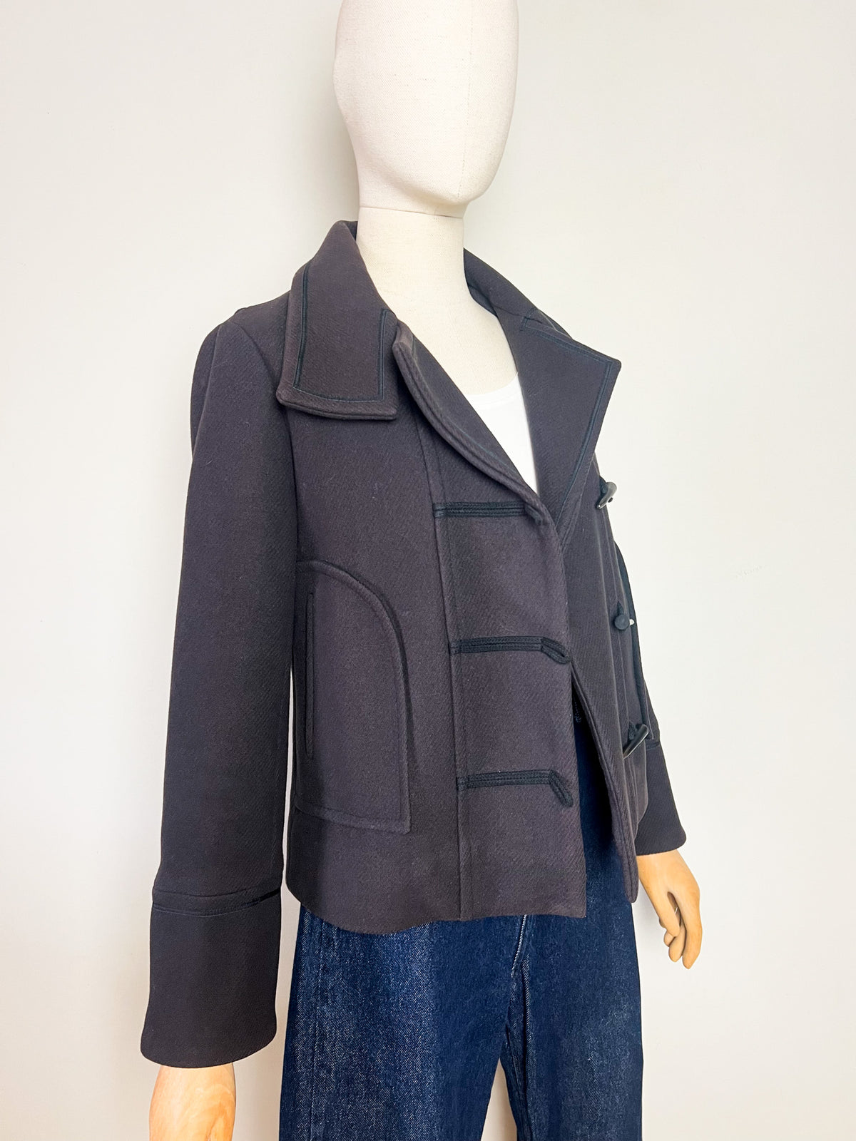 Veste courte en laine marron glacé Comptoir des Cotonniers — T38