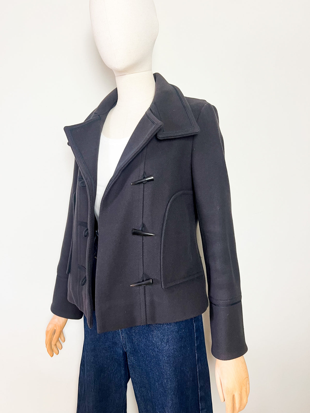 Veste courte en laine marron glacé Comptoir des Cotonniers — T38