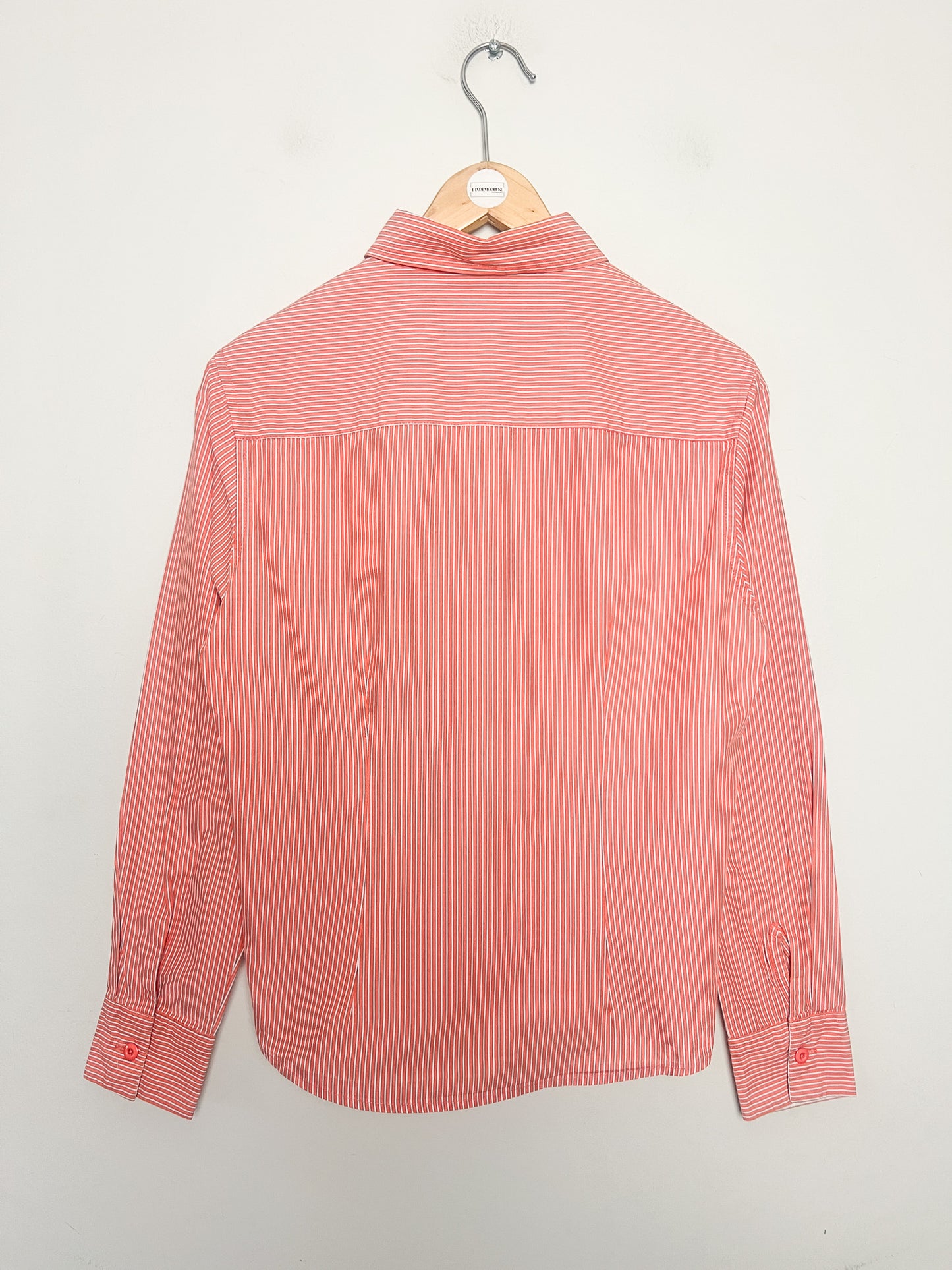 Chemise Vintage Années 80 rayée rouge & blanc– Mary Kimberley T38