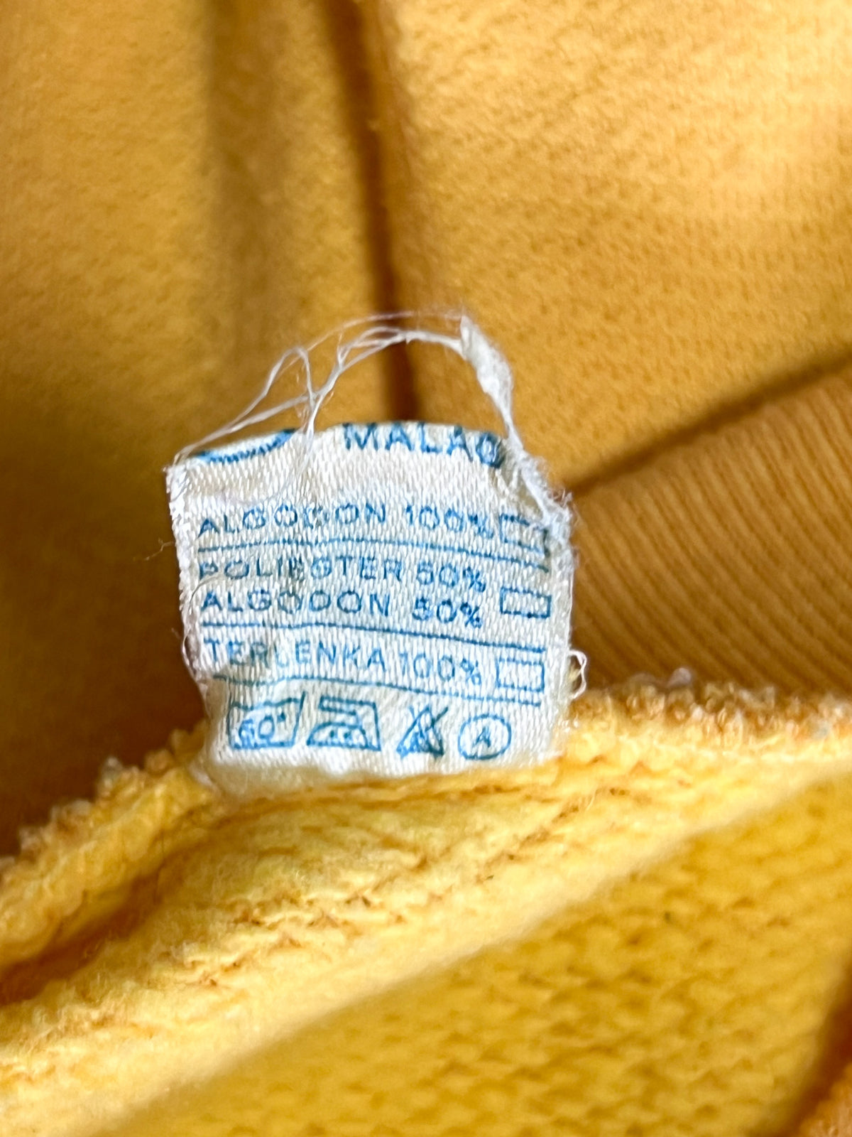 Sweatshirt Nike vintage années 70 80 jaune Made in Spain JOBE S.L. T S/M