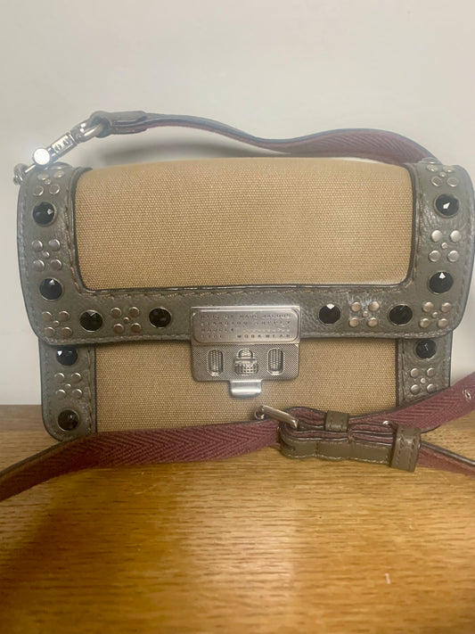 Sac bi matière toile et cuir style militaire Marc by Marc Jacobs