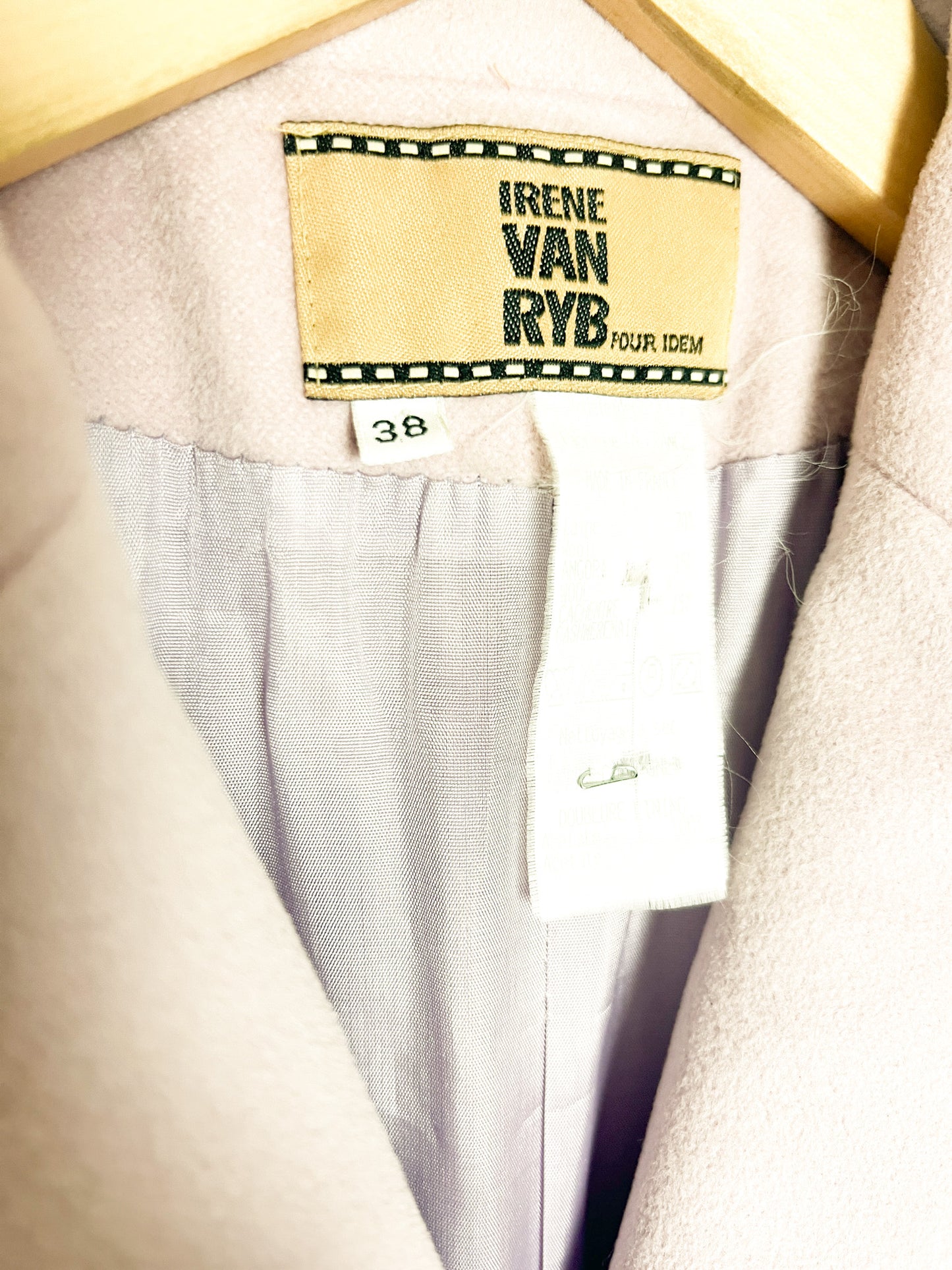 Veste Vintage Irene Van Ryb - Laine, Angora & Cachemire - Rose/Lila - T. 38