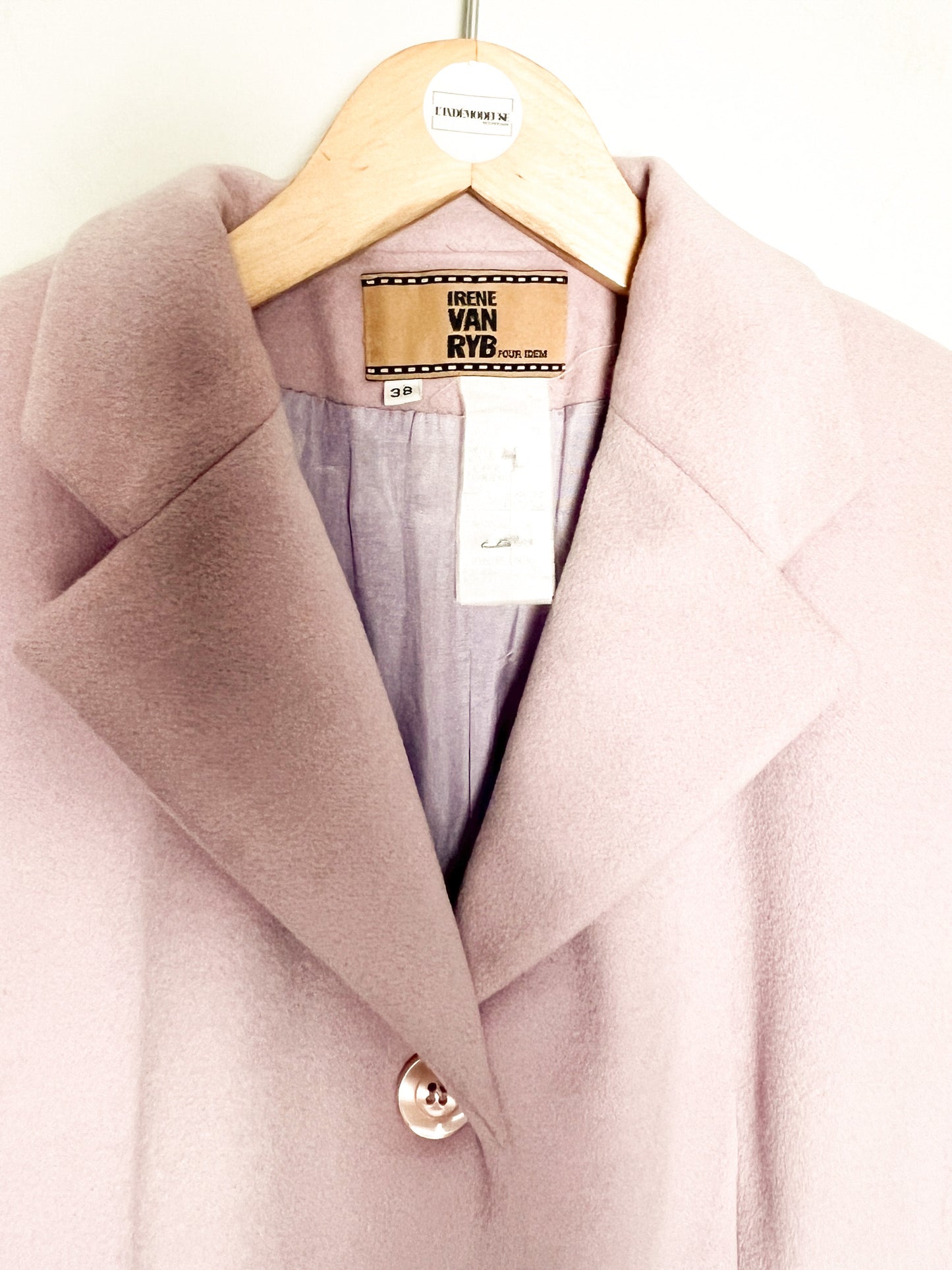 Veste Vintage Irene Van Ryb - Laine, Angora & Cachemire - Rose/Lila - T. 38