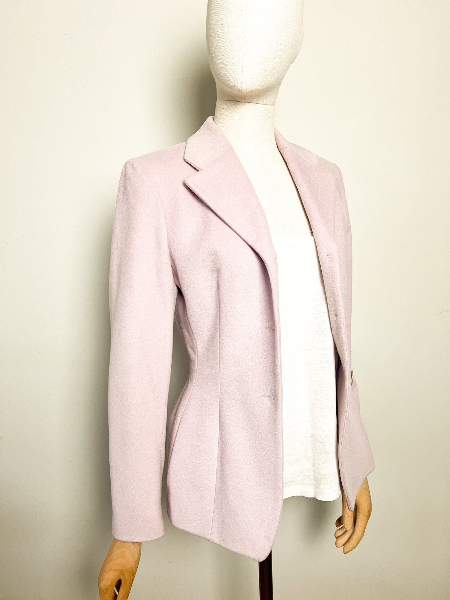 Veste Vintage Irene Van Ryb - Laine, Angora & Cachemire - Rose/Lila - T. 38