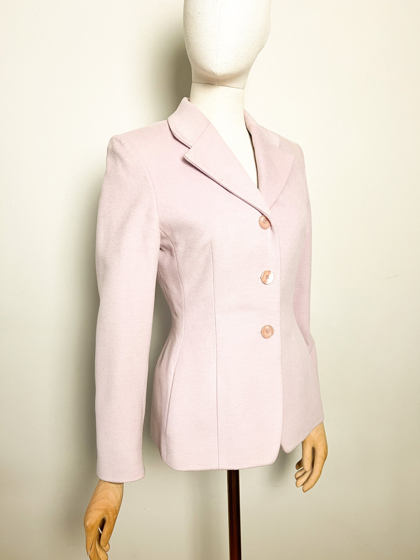 Veste Vintage Irene Van Ryb - Laine, Angora & Cachemire - Rose/Lila - T. 38