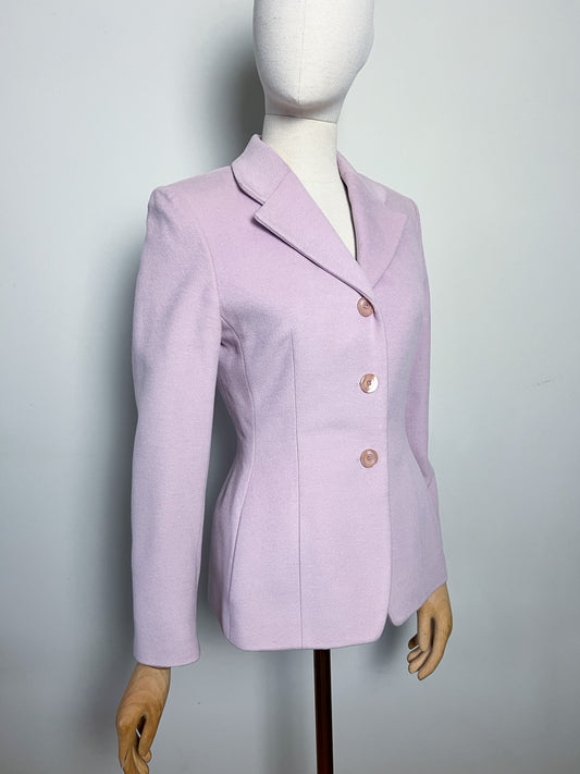 Veste Vintage Irene Van Ryb - Laine, Angora & Cachemire - Rose/Lila - T. 38