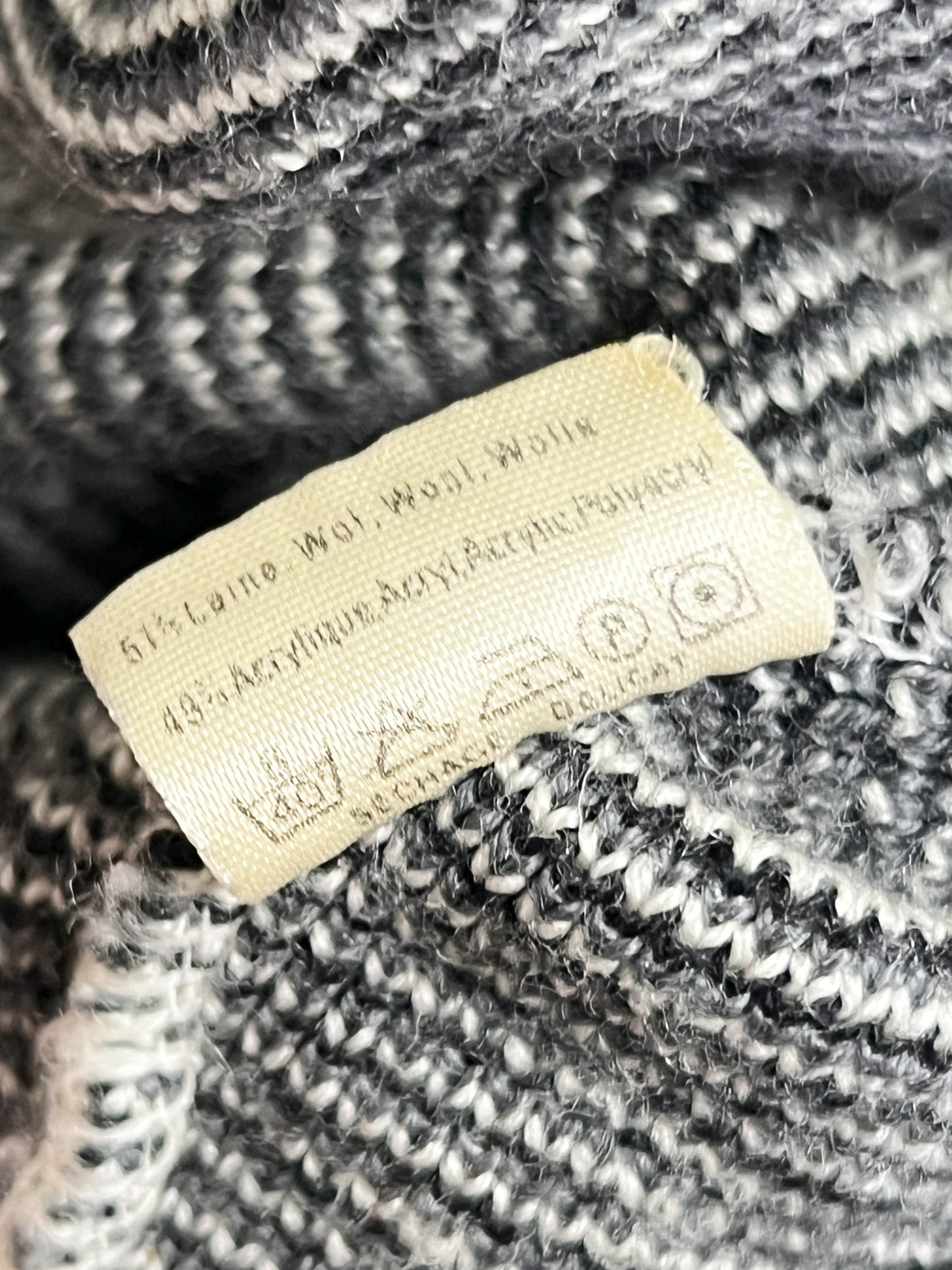 Cardigan Long Vintage années 80 "Galaxie" - Laine - Fabrice Karel - Taille 38 à 42