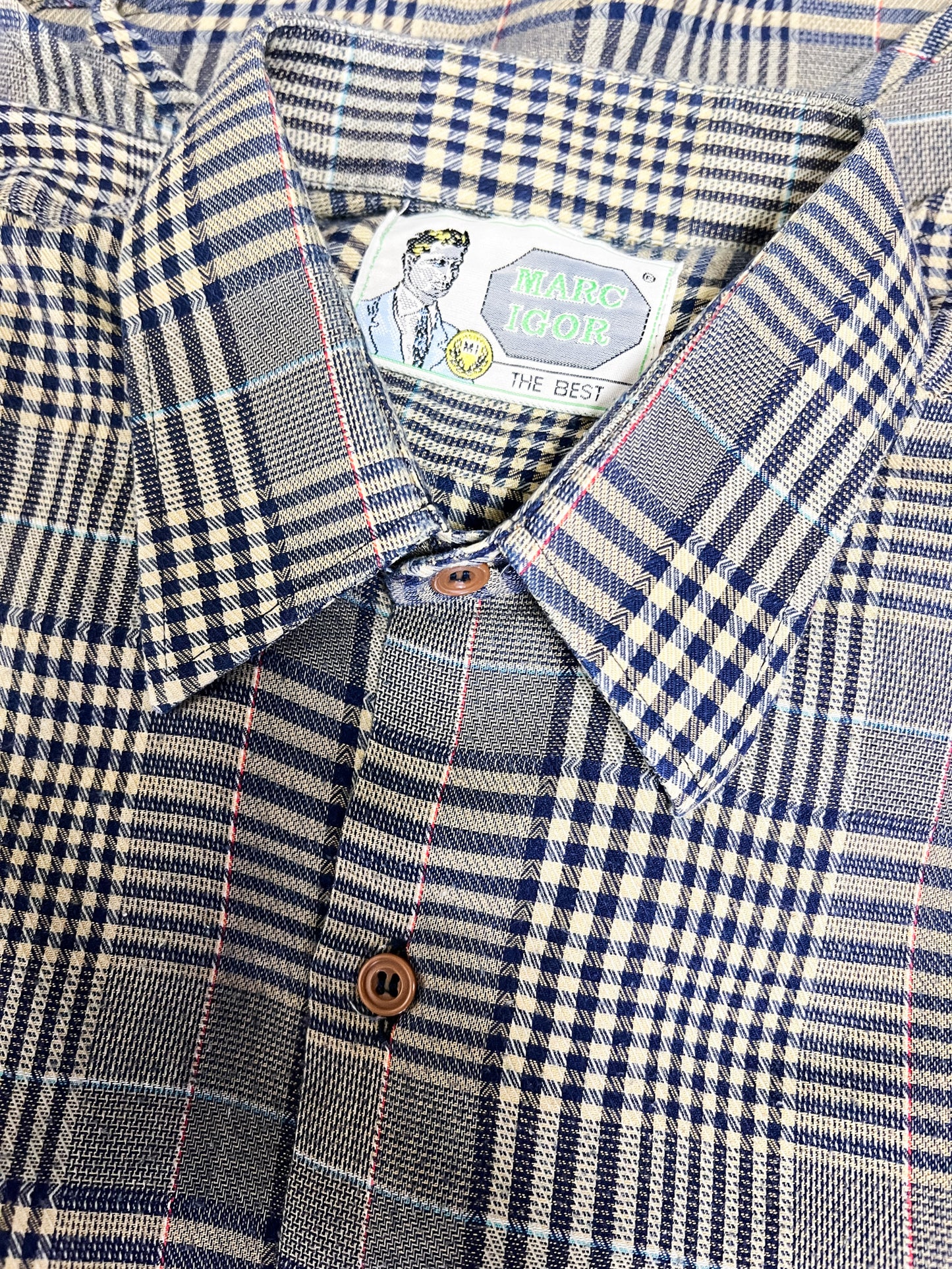 Chemise Vintage Années 90 à Carreaux - Style Bûcheron Chic - Marc Igor - T. S/M