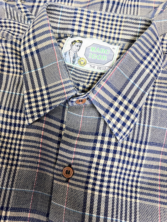 Chemise Vintage Années 90 à Carreaux - Style Bûcheron Chic - Marc Igor - T. S/M