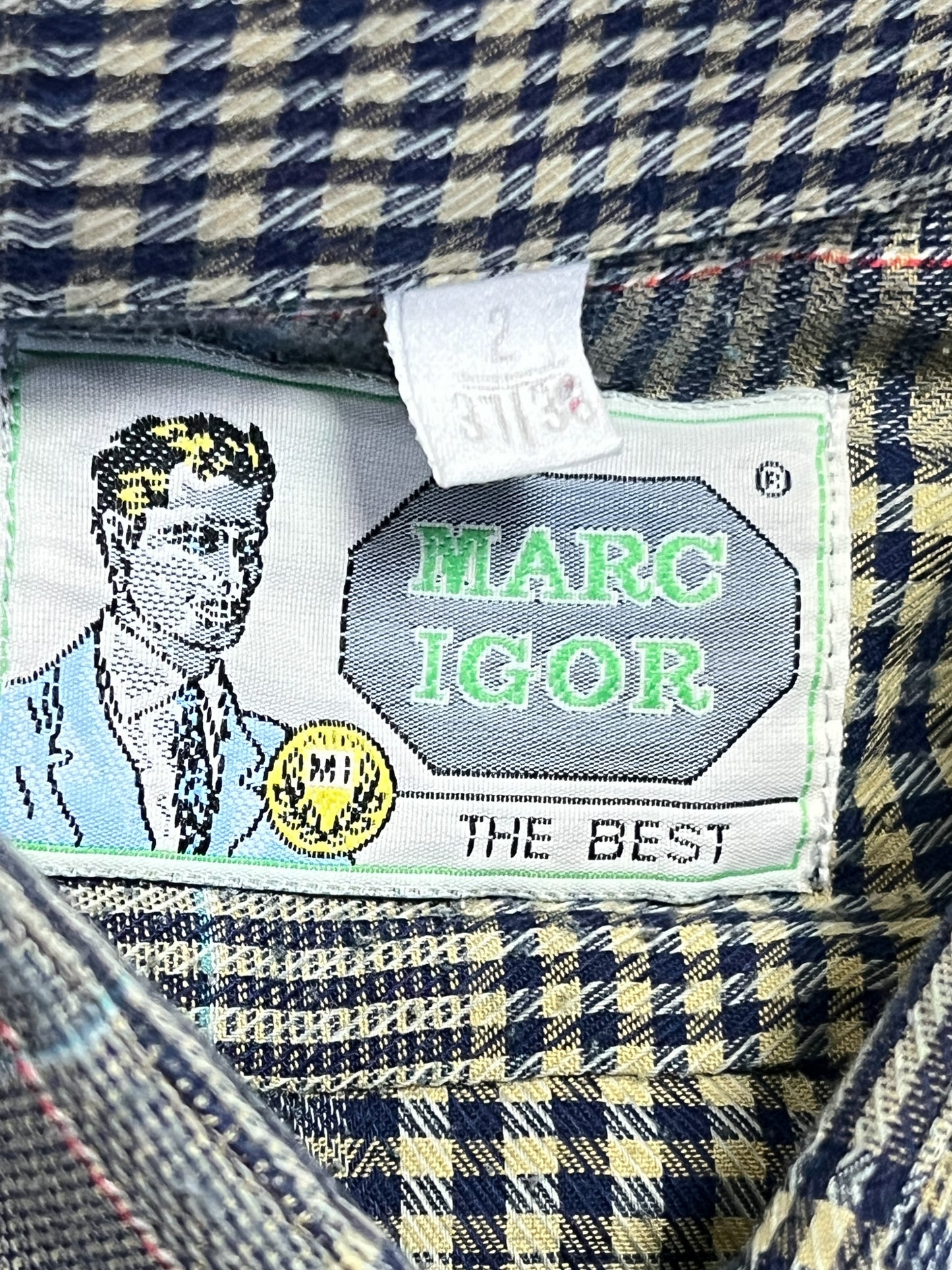 Chemise Vintage Années 90 à Carreaux - Style Bûcheron Chic - Marc Igor - T. S/M