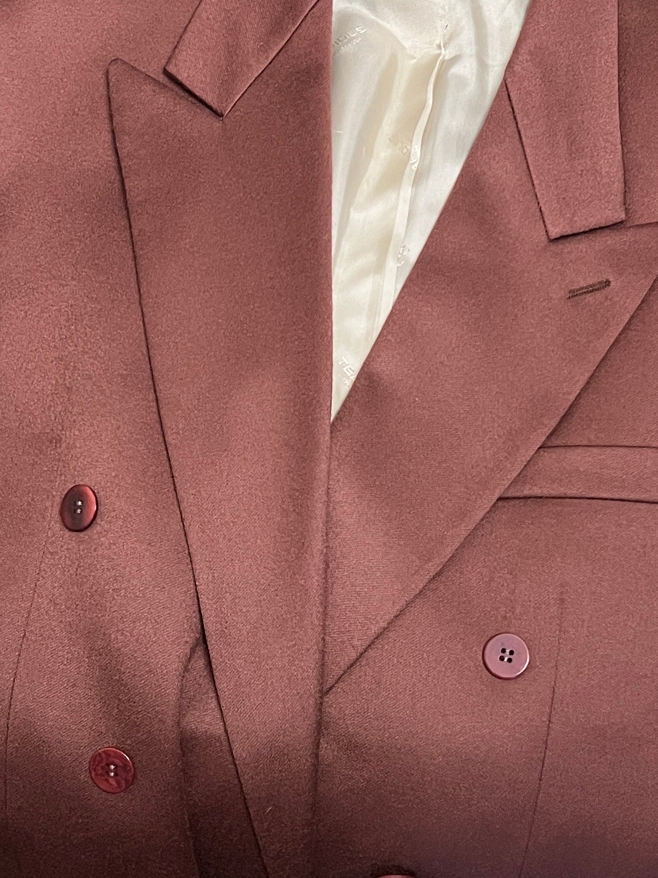 Blazer Vintage Années 70/80 Ted Lapidus – marron- 100% Laine Vierge Woolmark - T. 52 (L/XL)