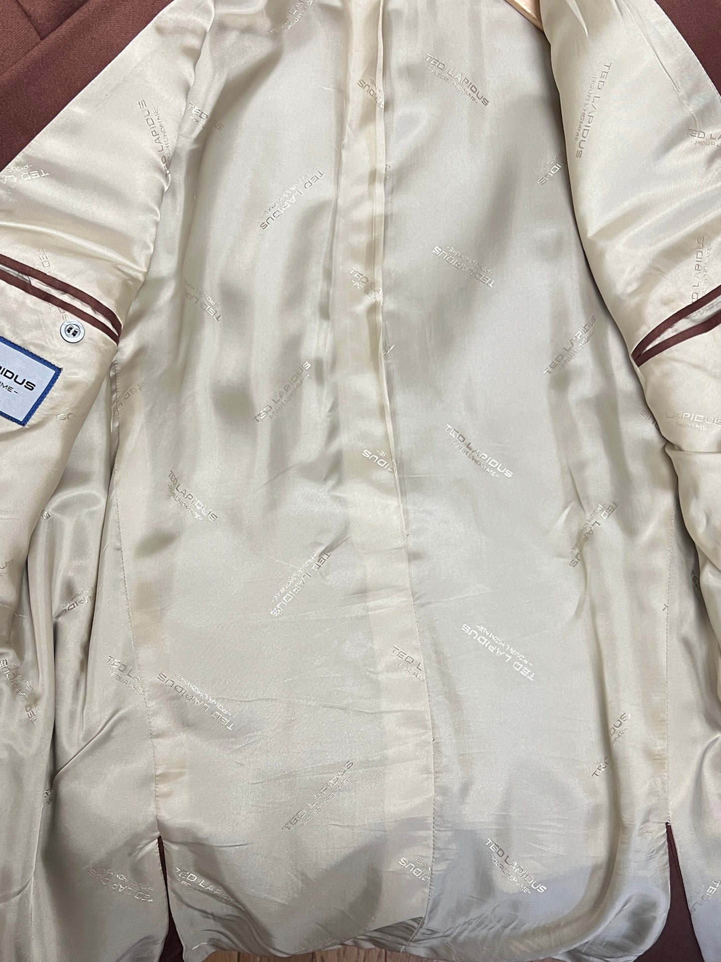 Blazer Vintage Années 70/80 Ted Lapidus – marron- 100% Laine Vierge Woolmark - T. 52 (L/XL)