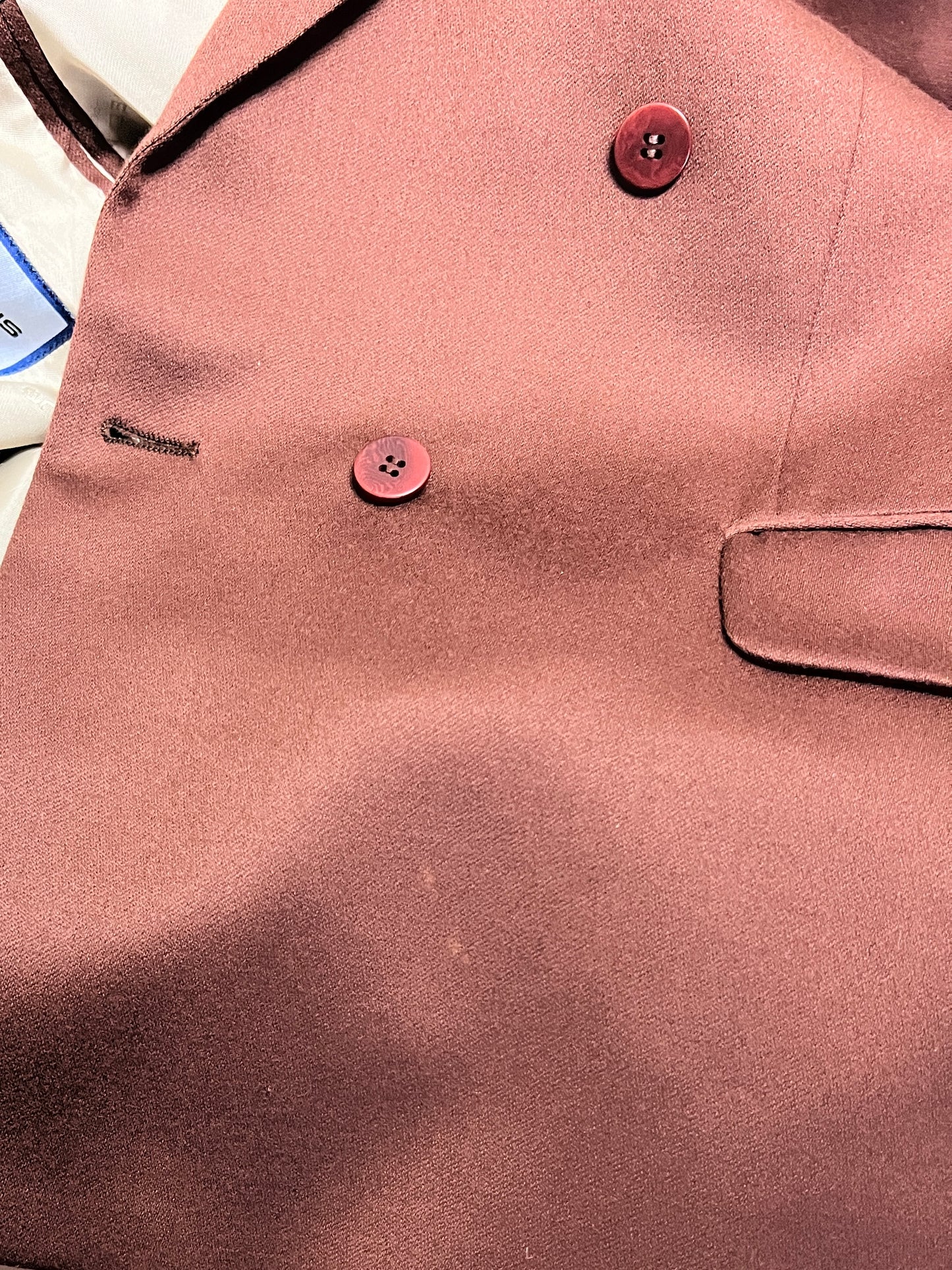 Blazer Vintage Années 70/80 Ted Lapidus – marron- 100% Laine Vierge Woolmark - T. 52 (L/XL)