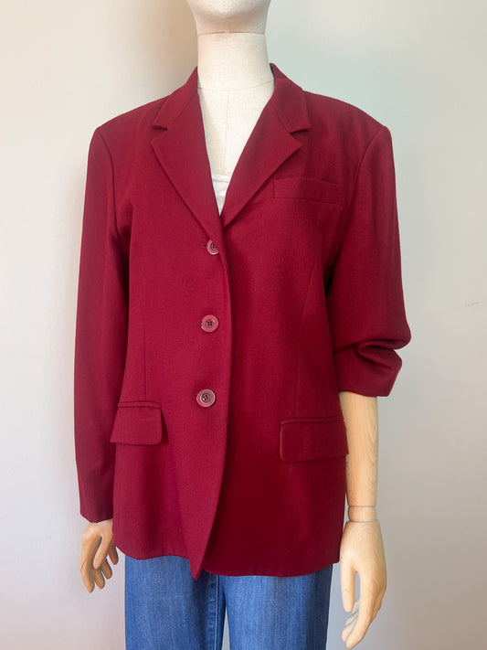 Veste Vintage Infinitif en Laine - Rouge Bordeaux - T. 42/44
