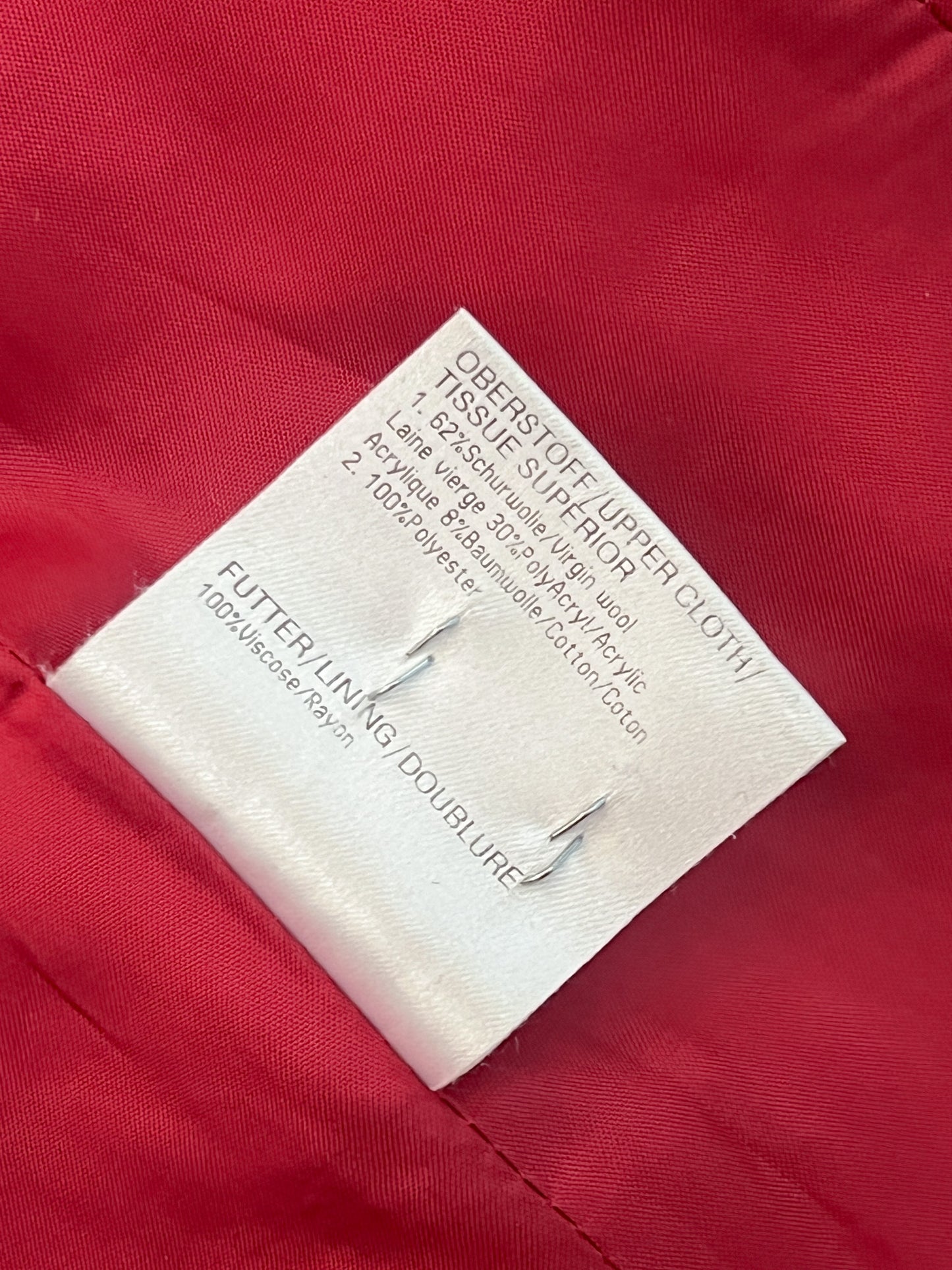 Veste Féraud Vintage Tweed - Laine Vierge - Marron & Bordeaux - T. 42/44