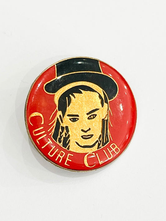 Pin's vintage Années 80 Culture Club Boy George rond s