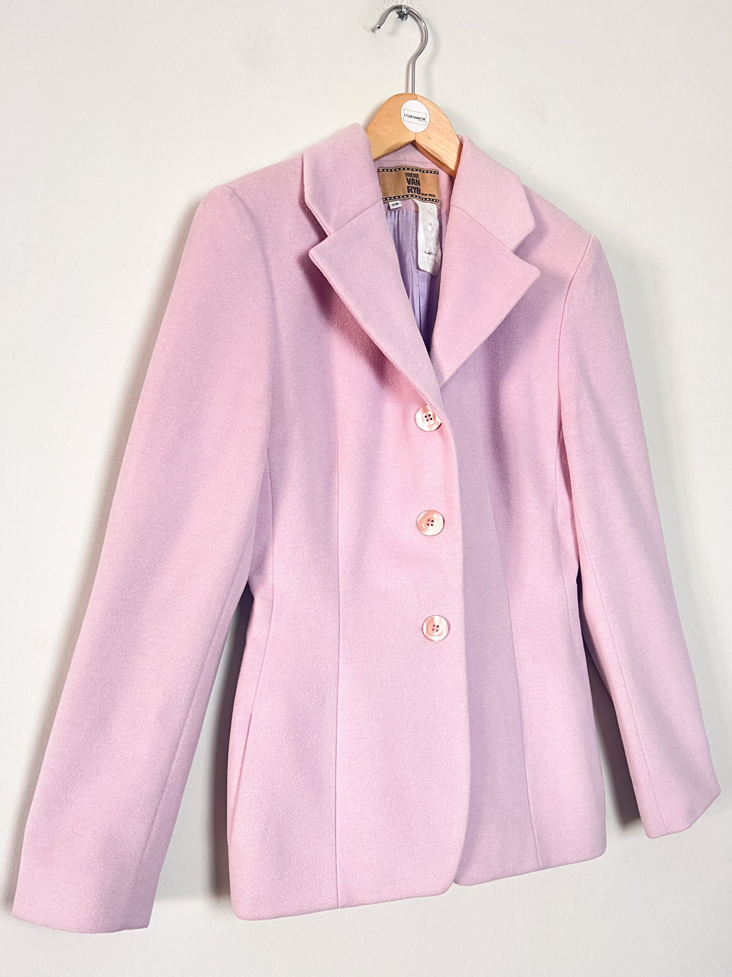 Veste Vintage Irene Van Ryb - Laine, Angora & Cachemire - Rose/Lila - T. 38